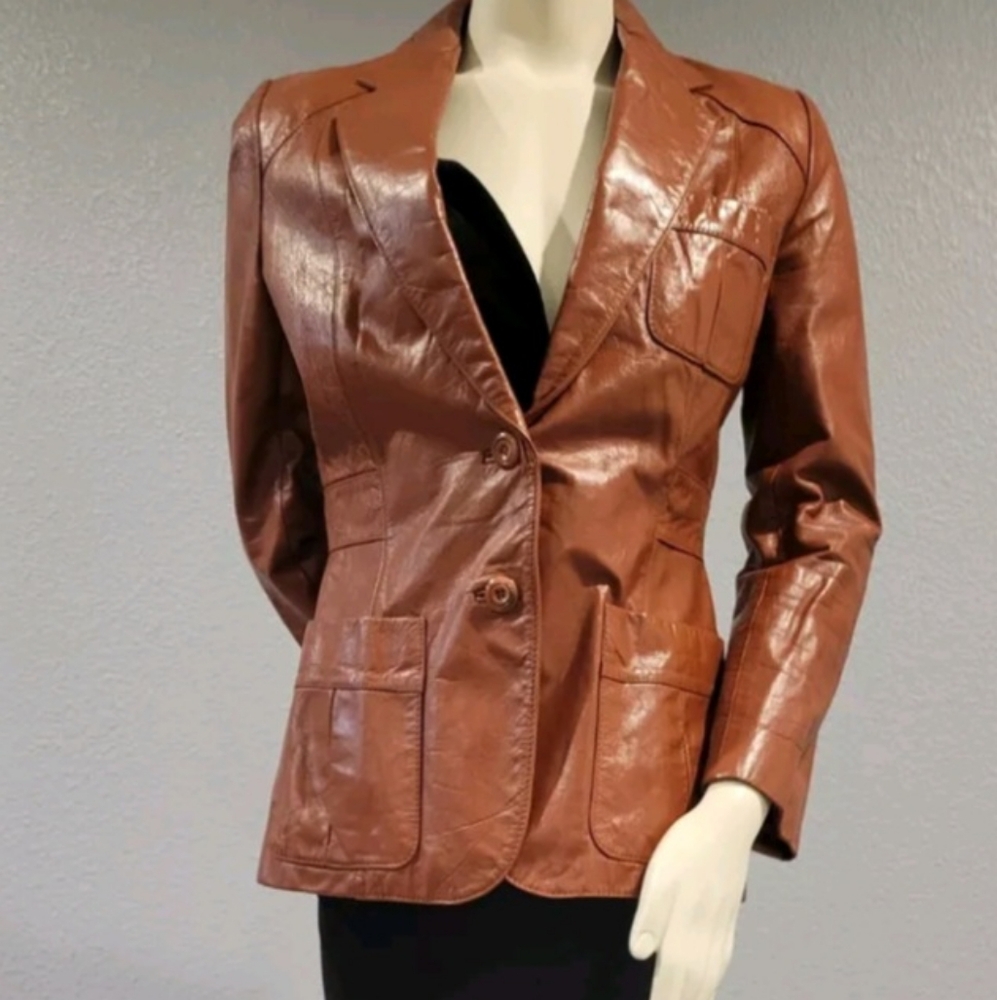 VINTAGE 1970  WILSON  LEATHER  BROWN Size 12